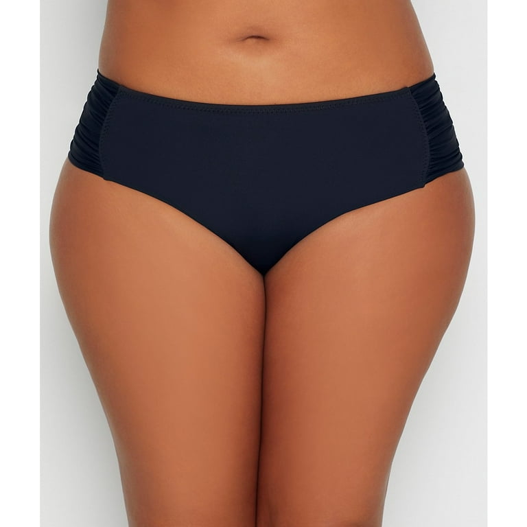Becca ETC BLACK Plus Size Classic Color Code Bikini Swim Bottom US 2X