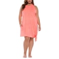 thumbnail image 1 of Becca Etc CORAL Plus Size Beach Date Asymmetrical Swim Cover-up Dress, US 0X, 1 of 1