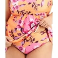 thumbnail image 1 of Becca Etc Women's Plus in Full Bloom Hipster Bikini Bottoms Swimsuit Orange Size 1X, 1 of 2