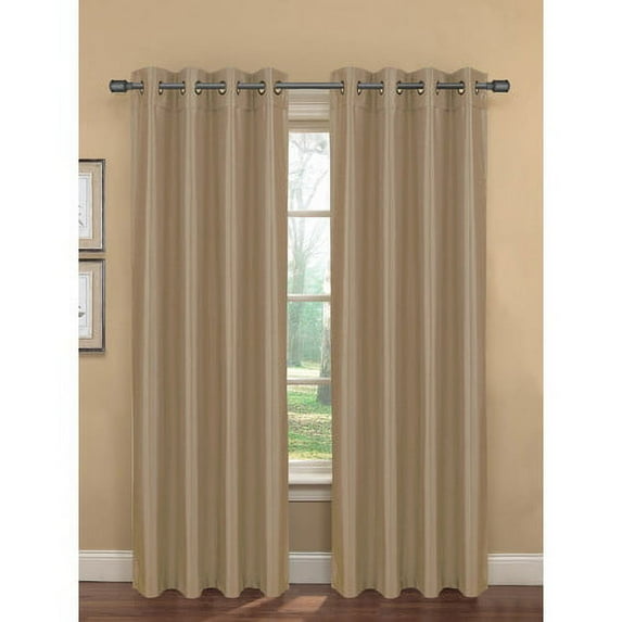 Becca Faux Silk Room Darkening Extra-Wide 54" x 84" Grommet Curtain Panel