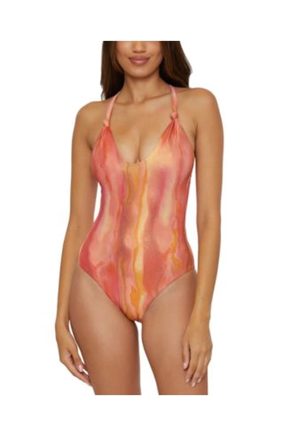 Becca Womens Standard Solar Energy One Piece Swimsuit 311057 Multi Pink M