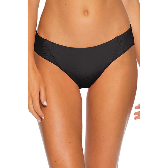 Becca by Rebecca Virtue BLACK Fine Line American Fit Swim Bottom, US Large