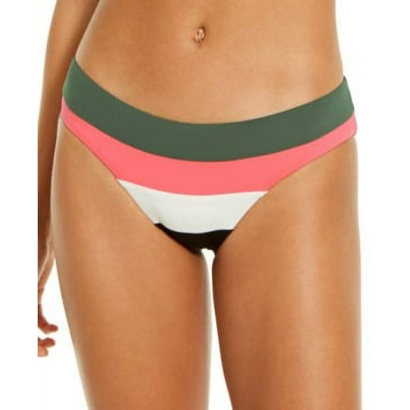 Becca by Rebecca Virtue BLACK MULTI Circuit Colorblock Bikini Bottom, US Large