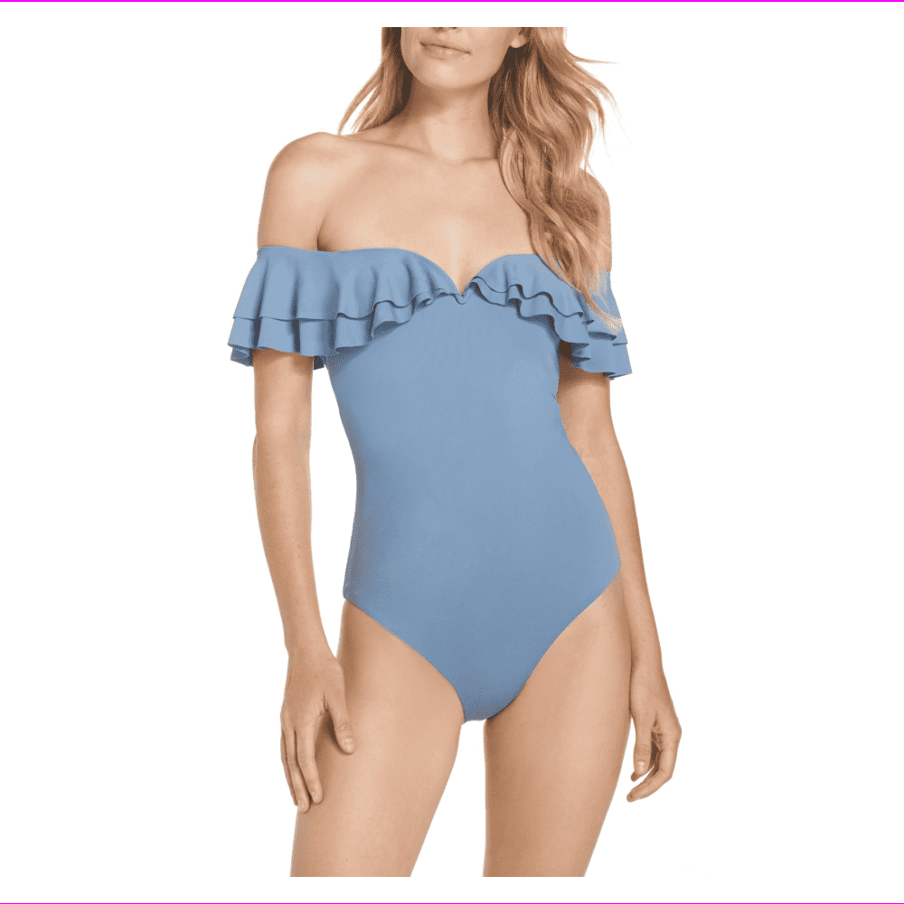 Becca ruffle sale one piece