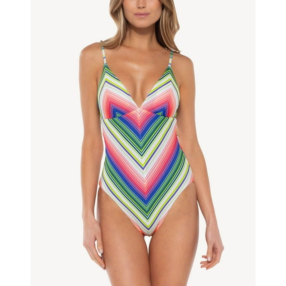 Becca by Rebecca Virtue MULTI Santa Catarina One-Piece Swimsuit, US Medium