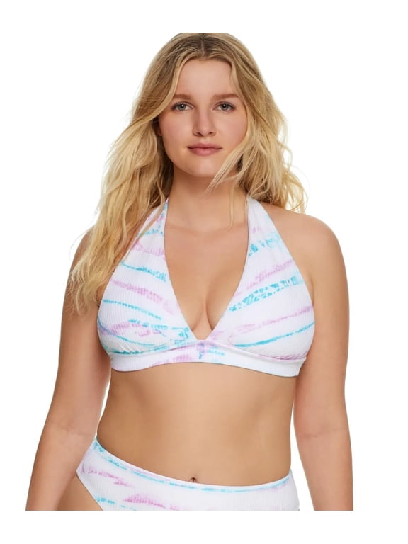 Becca by Rebecca Virtue ORCHID/JASPER Lili Triangle Bikini Swim Top, US Large