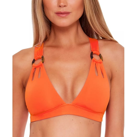 Becca by Rebecca Virtue SUNDIAL Color Code Halter Bikini Swim Top, US Small