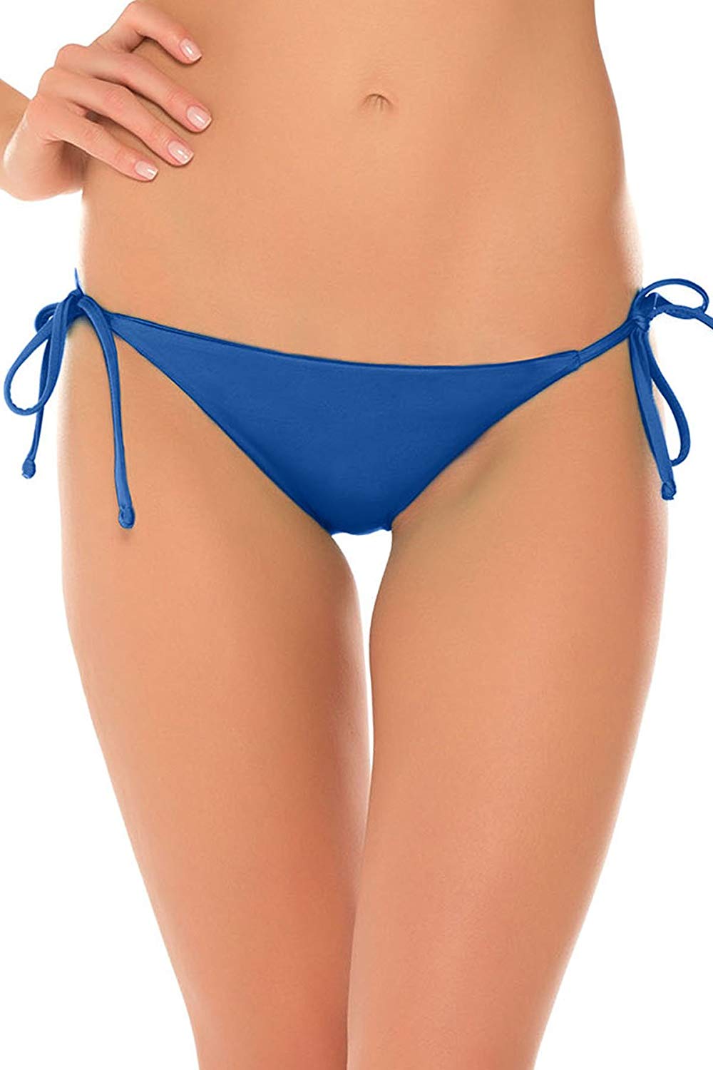 Becca Swimwear Core Demi Basic Coverage Tie Side Bikini Bottom –