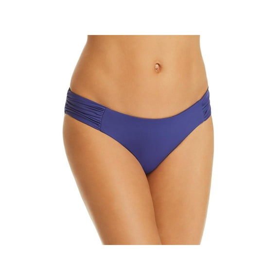 Becca by Rebecca Virtue Women's American Shirred Tab Side Hipster Bikini Bottom Blue Topaz S