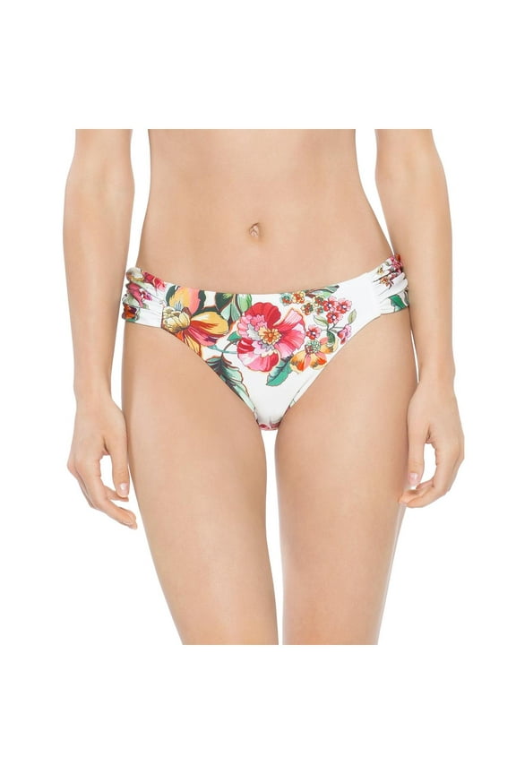 Becca by Rebecca Virtue Womens Floral Print Tab Side Swim Bottom Separates