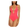 thumbnail image 1 of Becca by Rebecca Virtue Womens Solid Nylon One-Piece Swimsuit, 1 of 2