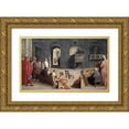 thumbnail image 1 of Beccafumi, Domenico 14x10 Gold Ornate Wood Framed with Double Matting Museum Art Print Titled - San Bernardino of Siena Preaching, 1 of 4