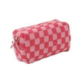 thumbnail image 1 of Beccgirl Checkered Makeup Bag Travel Toiletry Bag Checkered Cosmetic Bag Portable Makeup Bags Pouch Travel Organizer Cases For Women Girls Vacation Travel Cosmetic Bag, 1 of 1