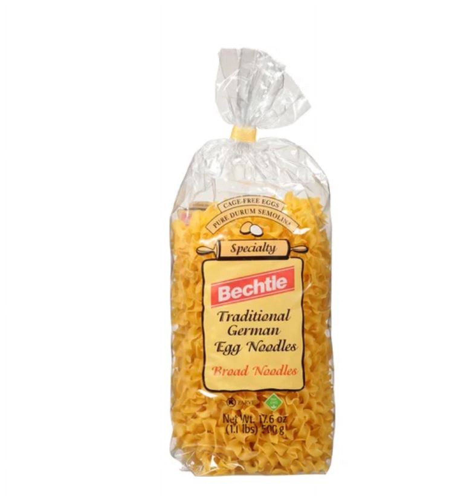 Bechtle Traditional German Egg Noodles Broad Noodles, 17.6 Ounce Pack Of 6