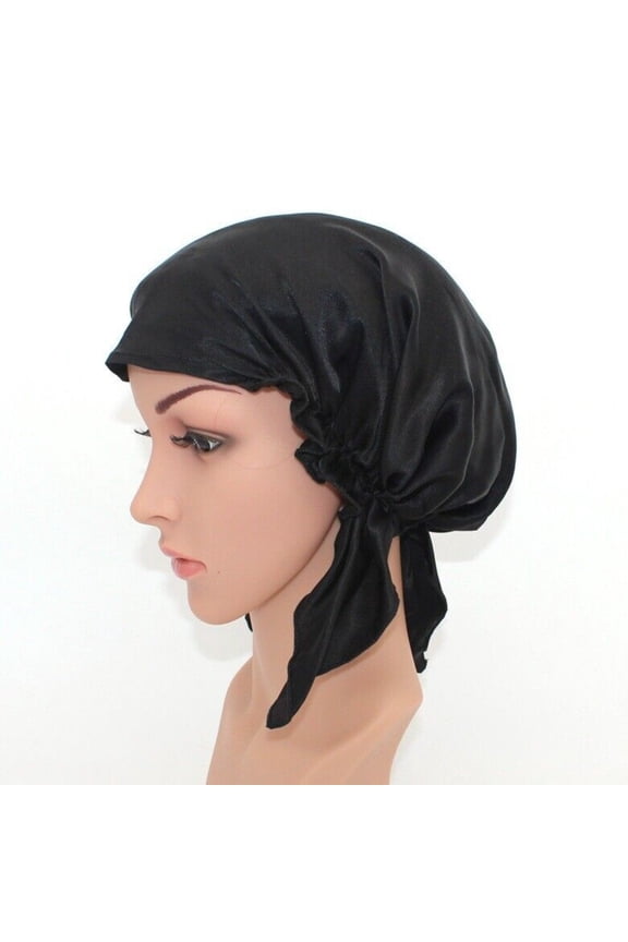 100% Mulberry Silk Bonnet Cap for Women, Adjustable Elastic Night Sleeping Cap Hair Care Wrap