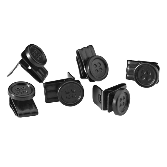 Becikitc 6-Pack Metal No-Sew Pants Buttons for Suspenders, Reusable and Movable Clips for Men's or Women's Trousers