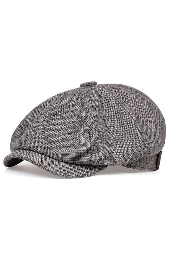 Men’s Herringbone Tweed Newsboy Cap, Vintage Flat Baker Boy Gatsby Hat