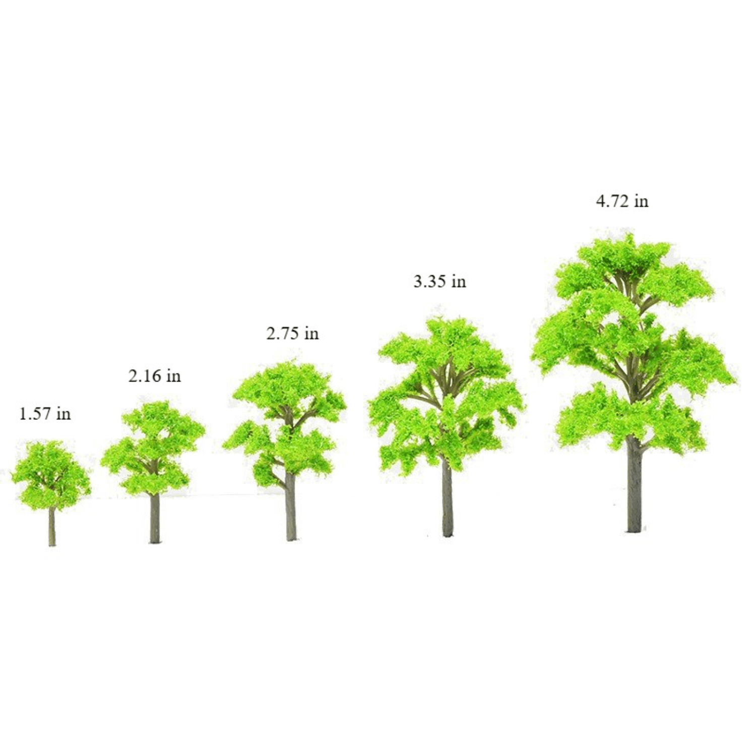 Becikitc Plastic Miniature Trees for Train Railroad Wargame Park ...