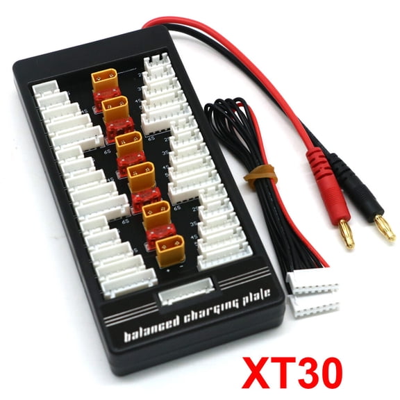 Becikitc XT60 XT30 XT90 EC3 EC5 Parallel Charging Board, 2–6S Lipo Battery Connector Plate for RC Drones & Cars