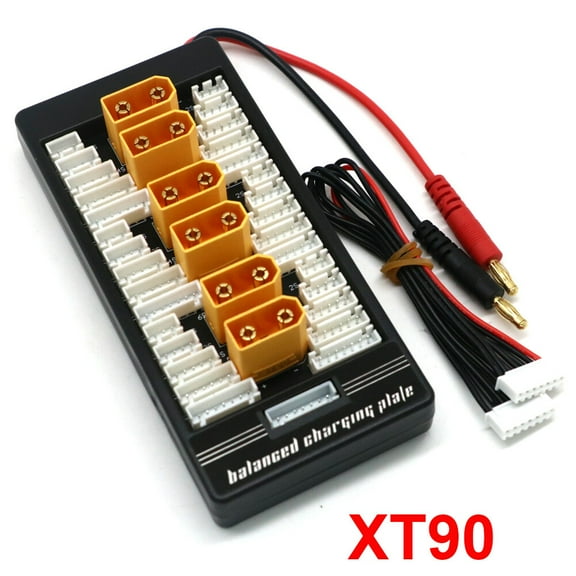 Becikitc XT60 XT30 XT90 EC3 EC5 Parallel Charging Board, 2–6S Lipo Battery Connector Plate for RC Drones & Cars