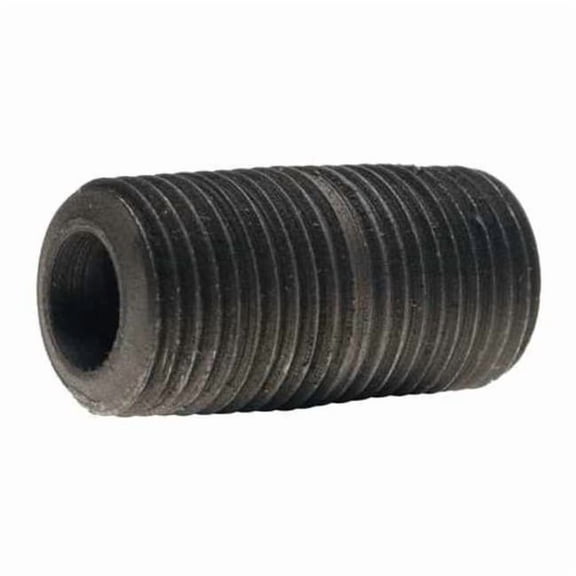 Beck Black Close Pipe Nipple,Threaded,2 0332636406