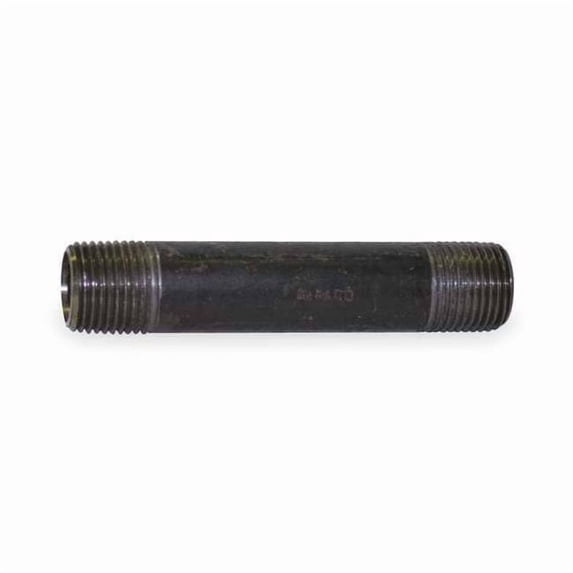 Beck Black Pipe Nipple,Threaded,1x7 In 0332625409