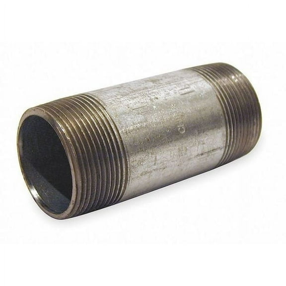Beck Pipe Nipple,1-1/2".,9".,Galv Steel 0331035600