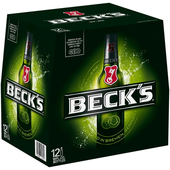 Beck's Pilsner Beer, 12 pack 12 fl. oz. Glass Bottles, 5.0% ABV, 4.8% ABV