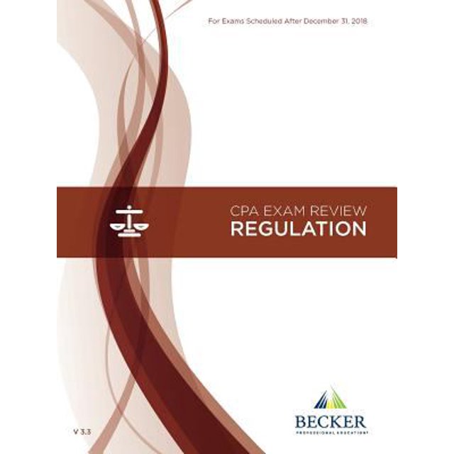 PreOwned Becker Professional Education CPA Exam Review V 3. 3