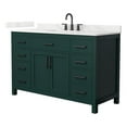 thumbnail image 1 of Beckett 54" Green Single Vanity & Giotto Quartz Top (3-Hole) & Black Trim, 1 of 5