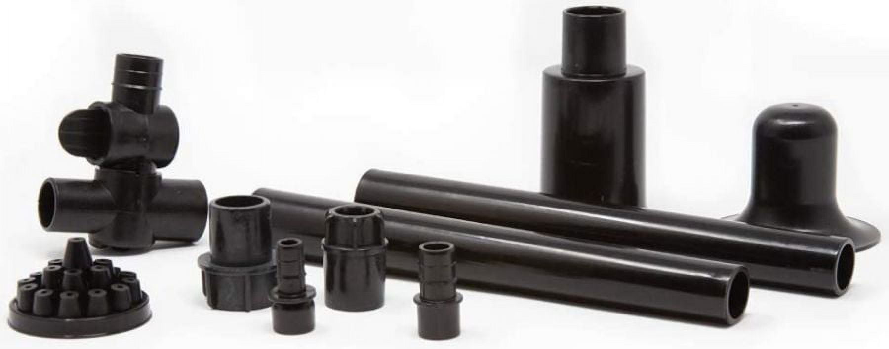 Black Plastic All-in-One Pond Fountain Nozzle Kit