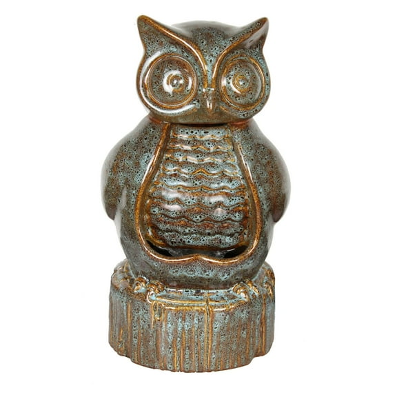 Beckett Ceramic Owl Fountain