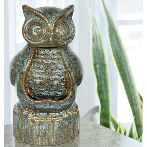 Beckett Ceramic Owl Fountain