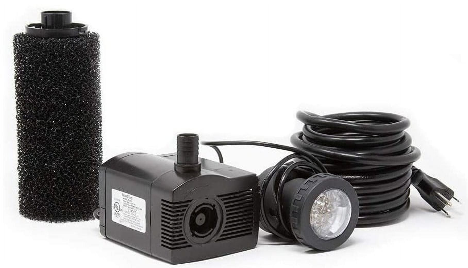 Beckett 458 GPH Black Submersible Water Pump with LED Light