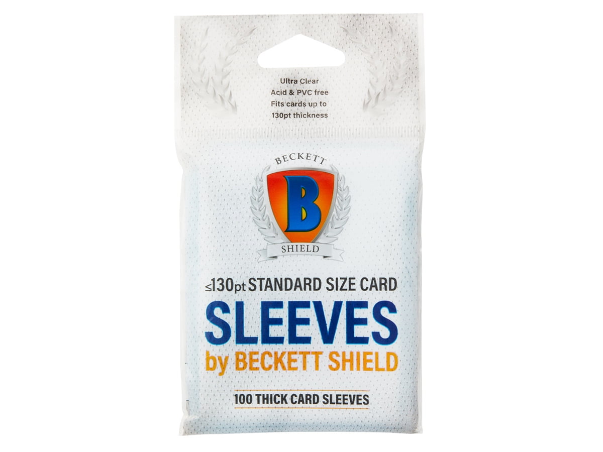 beckett shield graded card sleeves Beckett Shield Thick Card Sleeves 130pt