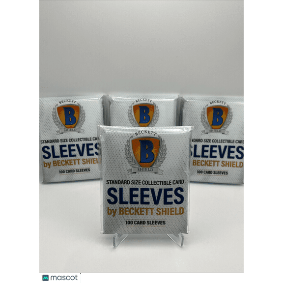 Beckett Shield Soft Penny Card Sleeves 4 Packs of 100 Sleeves for Standard Cards