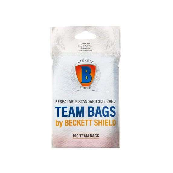 Beckett Shield Team Bags (100ct) Soft Plastic Card Holders