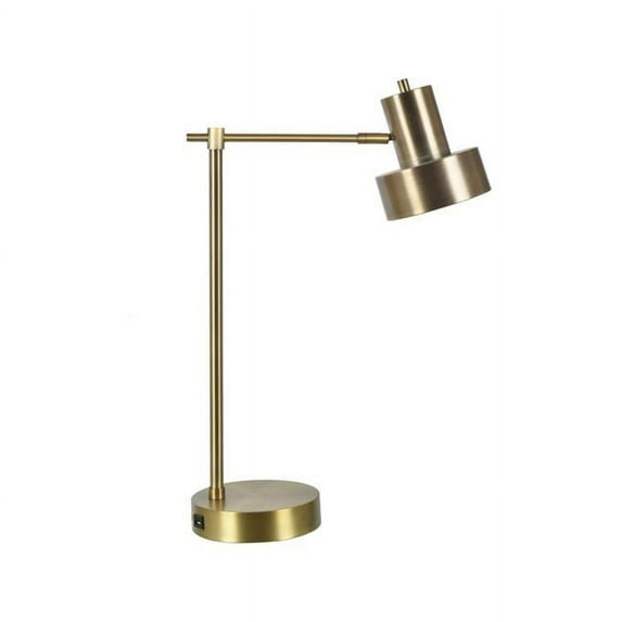 Beckett Task Lamp With Usb Port Gold Metal