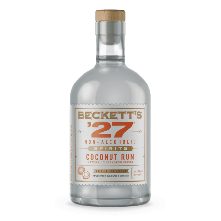 Beckett's '27 Coconut Rum Award Winning Non-Alcoholic Spirit for Mocktails, 12.7 fl oz bottle