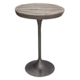 thumbnail image 1 of Beckham 30" Round Bar Height Table w/ Solid Mango Wood Top in Grey Finish w/ Gun Metal Base by Diamond Sofa, 1 of 7