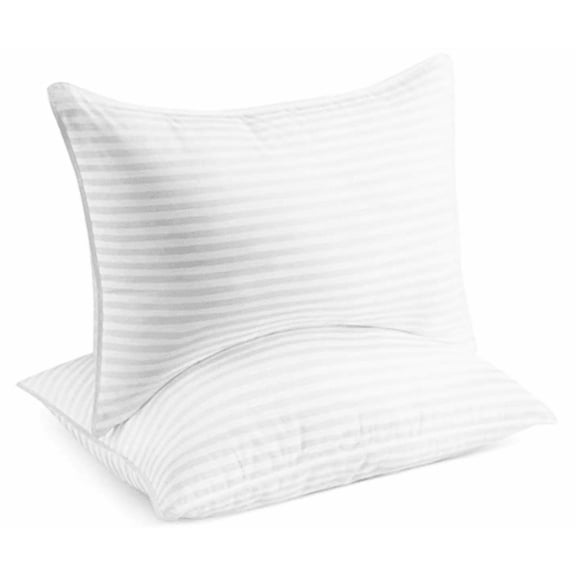 Beckham Hotel Collection Standard/Queen Bed Pillows, Set of 2, Down Alternative, Soft Support for Back, Side & Stomach Sleepers