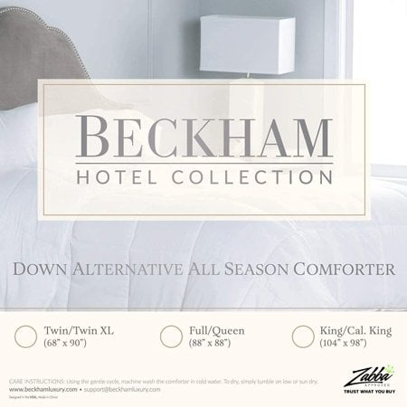 Beckham Hotel Collection 1600 Series, Lightweight, Luxury Goose Down Alternative Comforter, Hotel Quality & Hypoallergenic, Full/Queen, Slate Gray