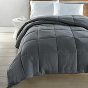 Beckham Hotel Collection 1600 Series, Lightweight Luxury Goose Down Alternative Comforter, King/Cali King, Slate Gray