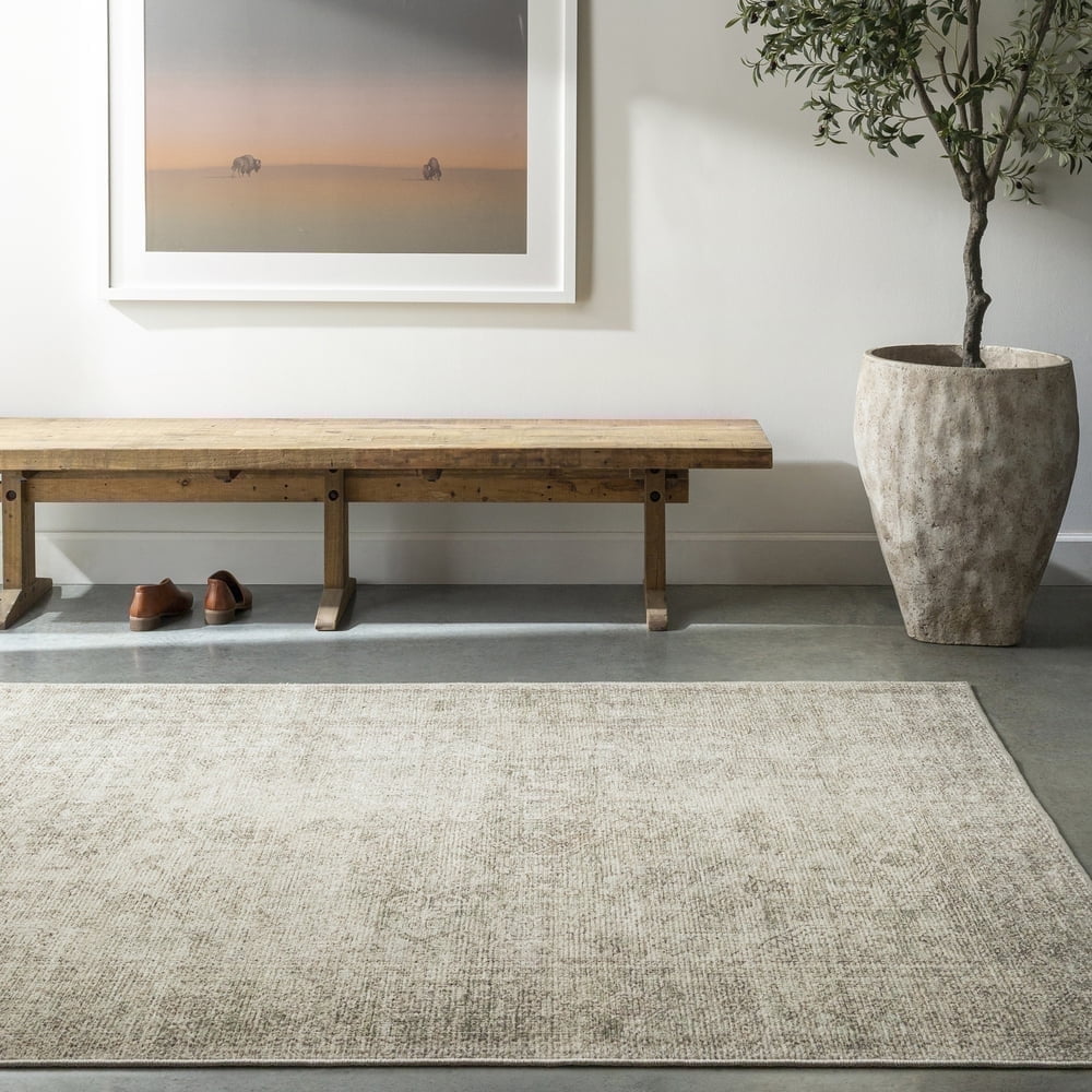 Becki Owens Green Synthetic Rectangular Area Rug 7'10" x 10'