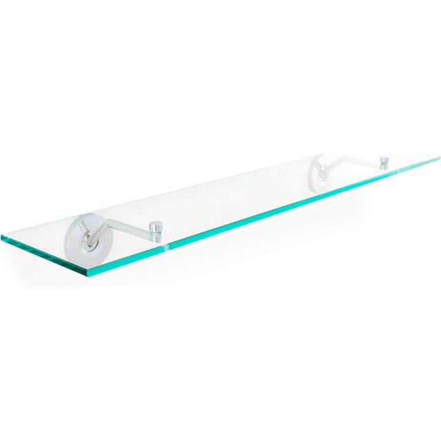 Beckmann Series Ultra Grade Modern 24 Inch Tempered Glass Shelf