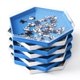 thumbnail image 1 of Becko US Stackable Puzzle Sorting Trays Jigsaw Puzzle Sorters with Lid (White & Blue), 1 of 7