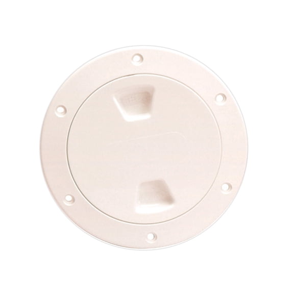 Beckson 4" Smooth Center Screw-Out Deck Plate-Beige