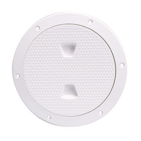 Beckson 6" Non-Skid Screw-Out Deck Plate - White | Bundle of 10