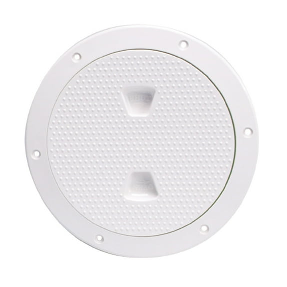 Beckson 6" Non-Skid Screw-Out Deck Plate - White | Bundle of 5