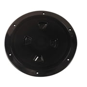 Beckson 8 Smooth Center Screw-Out Deck Plate - Black